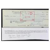 Hal Greer Signed PHI 76ers Check For Hal Greer
