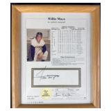 Willie Mays Signed HOF Notarized Achievements