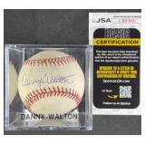 Danny Walton Signed Baseball w/ JSA COA