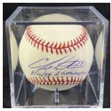 Chris Hollers '8/14/98 2 Grand Slams' Signed Ball