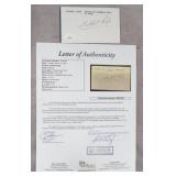 Satchel Paige Signed Index Card-JSA LOA