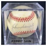 Johnny Sain Signed Rawlings Official MLB Baseball
