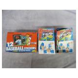 Fleer & Panini Baseball Stickers Unopened Pack Box