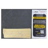Hughie Critz Signed Cut w/ JSA COA