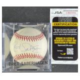 Bret Saberhagen Signed Baseball w/ JSA COA