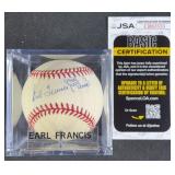 Earl Francis '1960 WS Champs' Signed Baseball