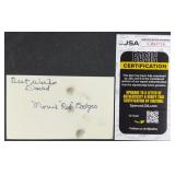 Red Badgro Signed 3x5 Card w/ JSA COA