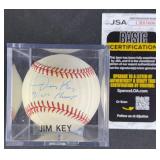 Jim Key '96 W.S. Champs' Signed Baseball w/ JSA