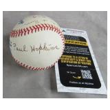 Paul Hopkins Signed Baseball-JSA COA