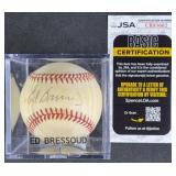 Ed Bressoud Signed Baseball w/ JSA COA