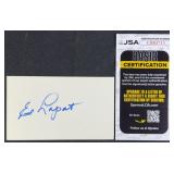 Ed Lopat Signed 3x5 Card w/ JSA COA