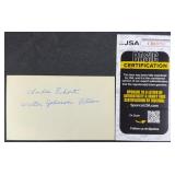Charles Eckert Signed 3x5 Card w/ JSA COA