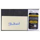 Stan Musial Signed 3x5 Card w/ JSA COA