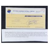 Charles Joiner Jr. Signed SD Rams Check