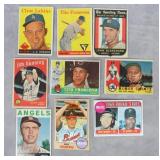 9pc 1958-1969 Signed Baseball Cards Lot