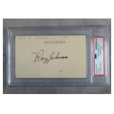 Roy Johnson Signed Index Card-PSA COA