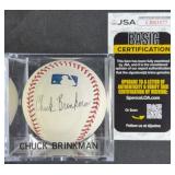 Chuck Brinkman Signed Baseball w/ JSA COA