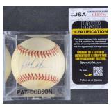 Pat Dobson Signed Baseball w/ JSA COA
