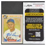 Bob Lemon Signed Donruss HOF Heroes Card