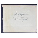 Hank Wyse & Bob Chipman Signed Auto Book Page