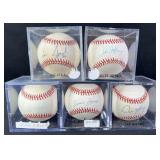5pc Autographed Baseballs