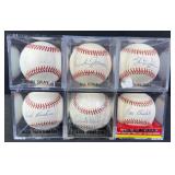 6pc Autographed Baseball