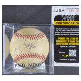 Andy Pafko Signed Baseball w/ JSA COA