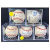 5pc Autographed Baseballs
