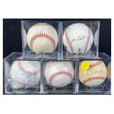 5pc Autographed Baseballs w/ Al Oliver