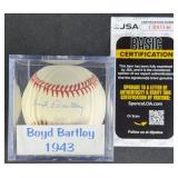 Boyd Bartley Signed Baseball w/ JSA COA