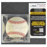 Jim Davenport Signed Baseball w/ JSA COA
