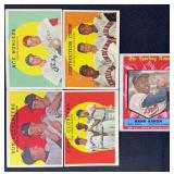 1959 Topps Star Baseball Cards w/ Hank Aaron