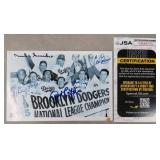 Multi Signed Brooklyn Dodgers Photo-JSA COA
