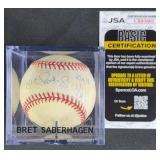 Bret Saberhagen '8/26/91 vs. Chi.' Signed Baseball