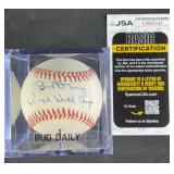 Bud Daily '61-62 World Champs' Signed Baseball
