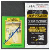 Charlie Gehringer Signed Baseball Card