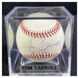 Tom Carroll '56ï¿½ WSC' Signed Baseball
