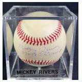 Mickey Rivers '77+78 W.S. Champs' Signed Baseball