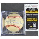 Chuck Tanner '55-57 Milwaukee Braves' Signed Ball
