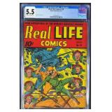 CGC 5.5 Real Life Comics #10 1943 Nedor Comic Book