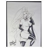 Mark McKenna Signed Original Lady Death Art