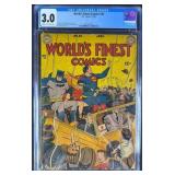 CGC 3.0 Worldï¿½s Finest Comics #39 1949 DC Comic