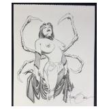 Michael Zeck Signed Widow Original Art