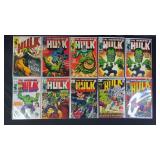 10pc Incredible Hulk #109-163 Marvel Comic Books