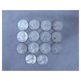 14pc 1964 Washington Silver Quarters Lot