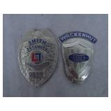 Two Vintage Obsolete Security Badges