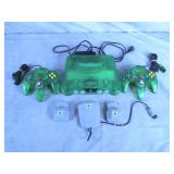 Nintendo 64 Clear Green Console/Controllers