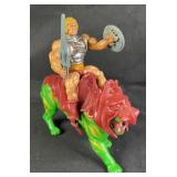 Vintage MOTU Battle Damaged He-Man & Battle Cat
