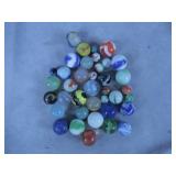 38pc Vintage Glass Marbles Lot