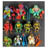 10pc Vintage TMNT Action Figures w/ Accessories